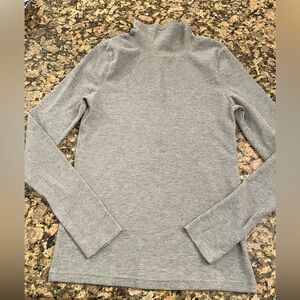 Cotton blend lightweight thermal mock neck base layer turtleneck